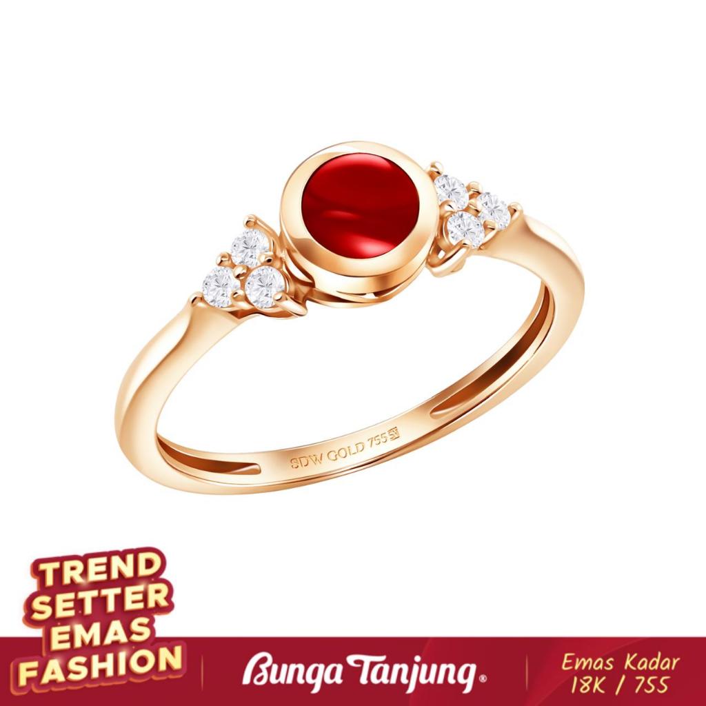 CINCIN TRUE COLORS F ROSE - SDW GOLD - EMAS 17K - BUNGA TANJUNG GOLD