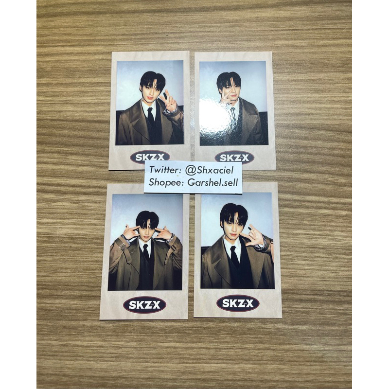 lee know polaroid skzx photocard