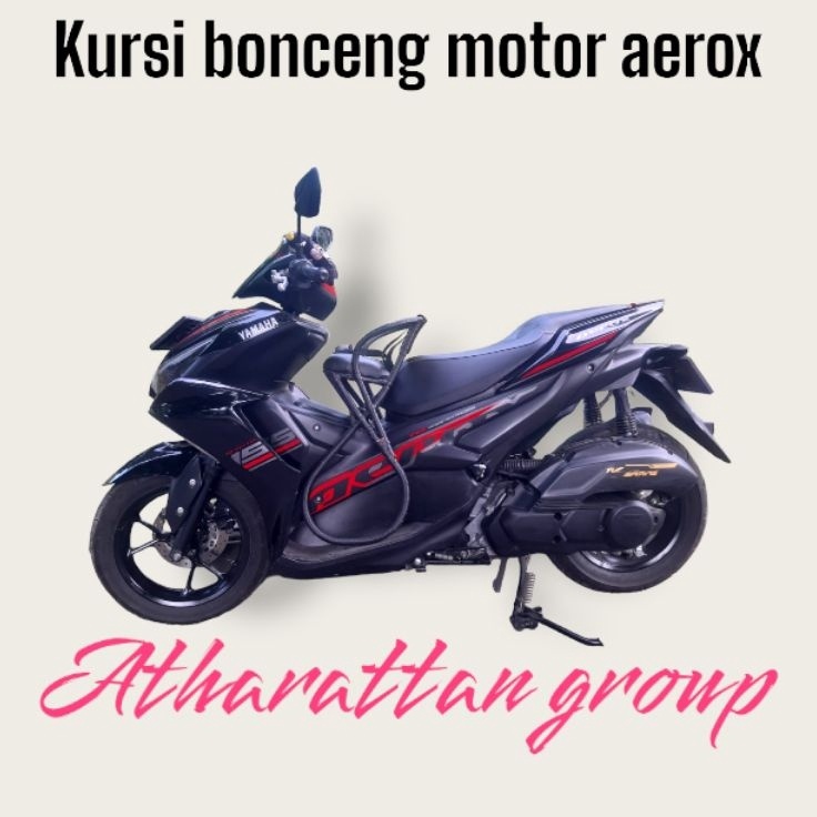 Paket Khusus  KURSI BONCENG ROTAN ANAK MOTOR AEROX FULL HITAM