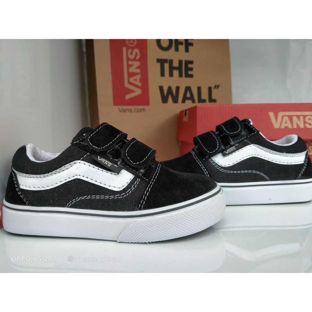 Sepatu vans anak oldskoold perekat Perempuan/Laki-laki Sepatu Anak Sekolah TK SD