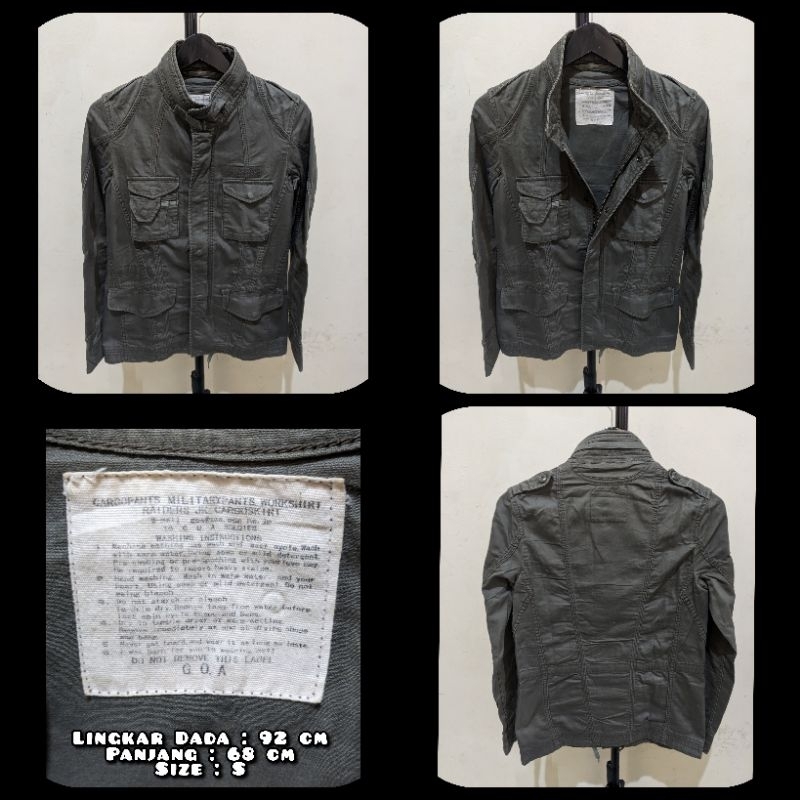 Jaket Parka M65 Military Warna Hijau Army Second Original.