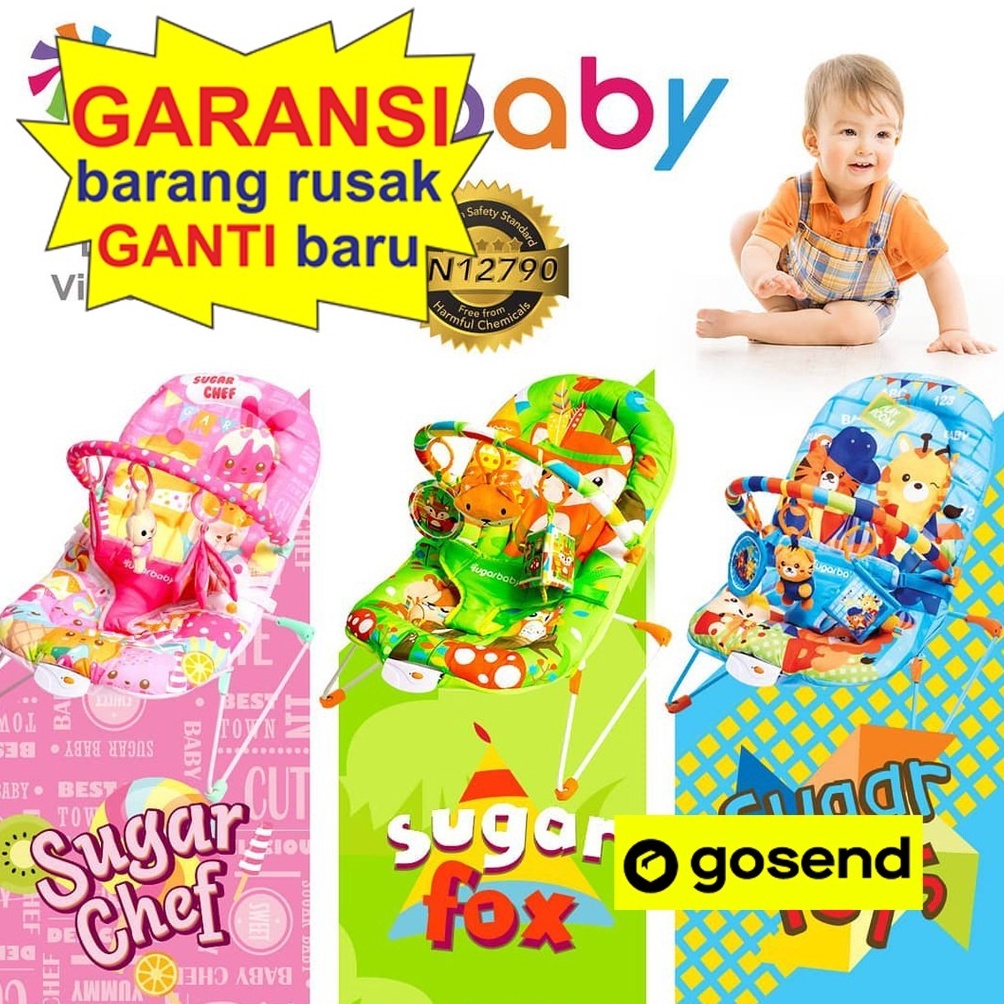 ART D42P Sugar Baby Deluxe Musical Vibration Bouncer 1 Recline sugarbaby kursi getar baby bouncher k