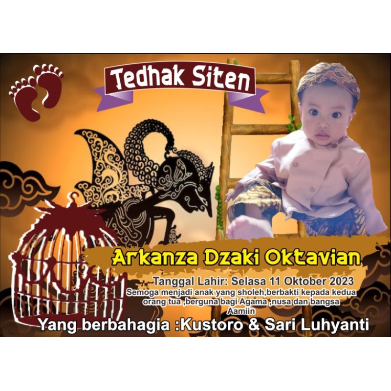 

stiker turun tanah / tedhak siten fredisen
