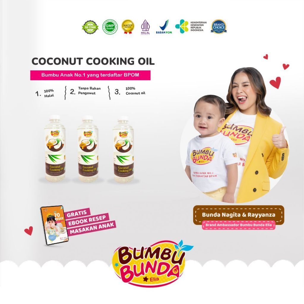 Bumbu Bunda Elia Coconut Cooking Oil / Minyak MPASI / BB Booster MPASI / CCO / VCO / Lemak MPASI / M