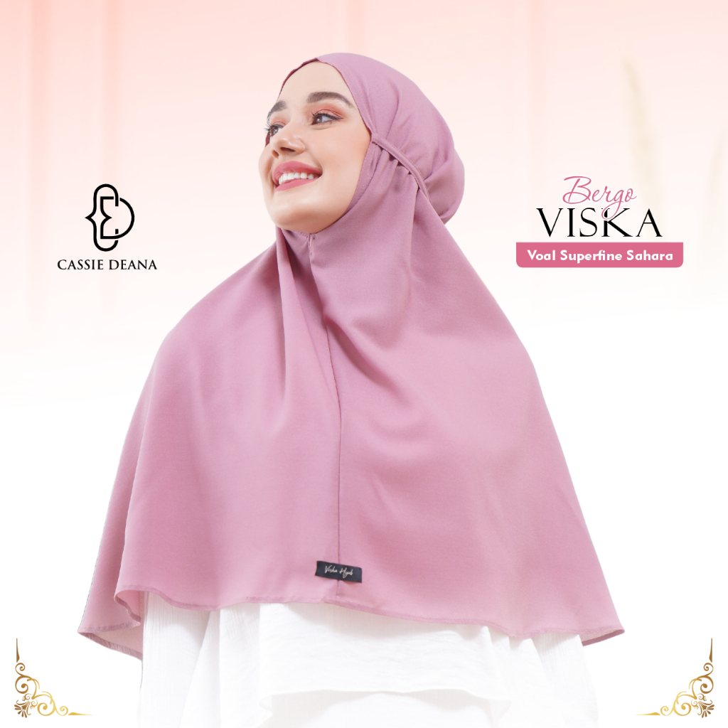 Jilbab Instan Bergo Tali Non Ped Viska Hijab Bahan Diamond Strech Kerudung Instant Premium Part 2