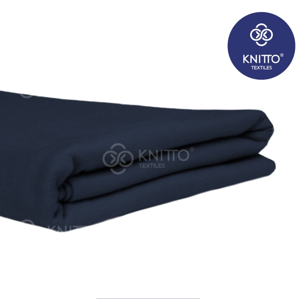 KAIN COTTON COMBED 30S NAVY ( BAHAN KAOS ) - KNITTO