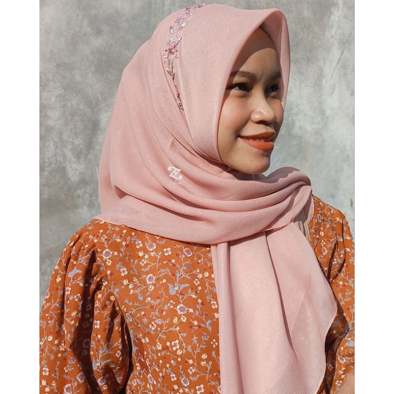 Hijab Paris Sulam Premium