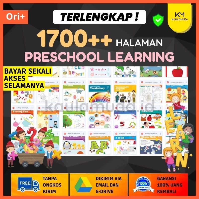 

Paket PDF 1700++ PRESCHOOL LEARNING LENGKAP printable