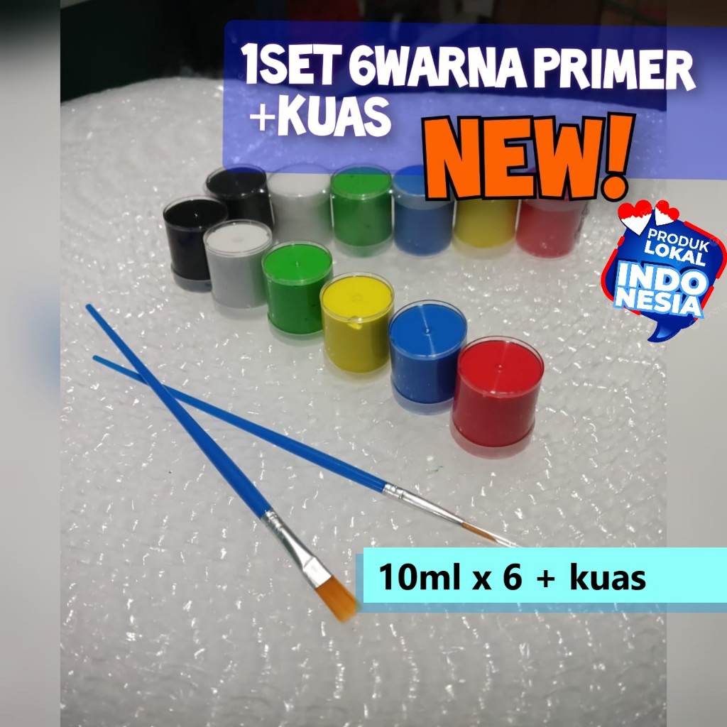 

cat akrilik set 6warna 10ml+kuas