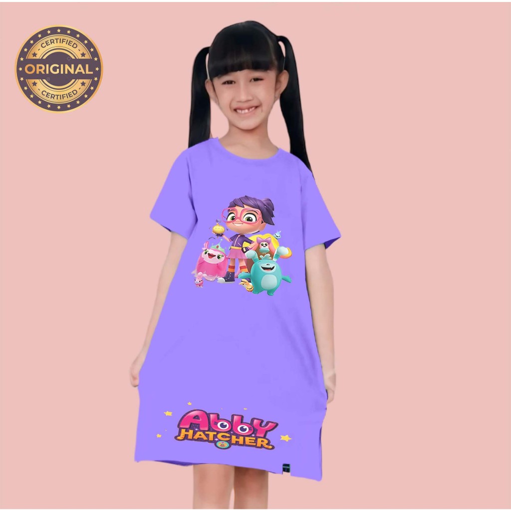 Kaos Baju Tunik Anak Motif Abby Hatcher Bahan Premium