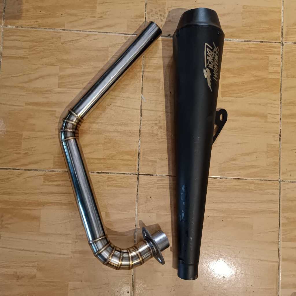 KNALPOT CUSTOM JAPSTYLE SCRAMBLER THUNDER BYSON MEGAPRO SCORPIO TIGER VIXION CBR CB150R VERZA