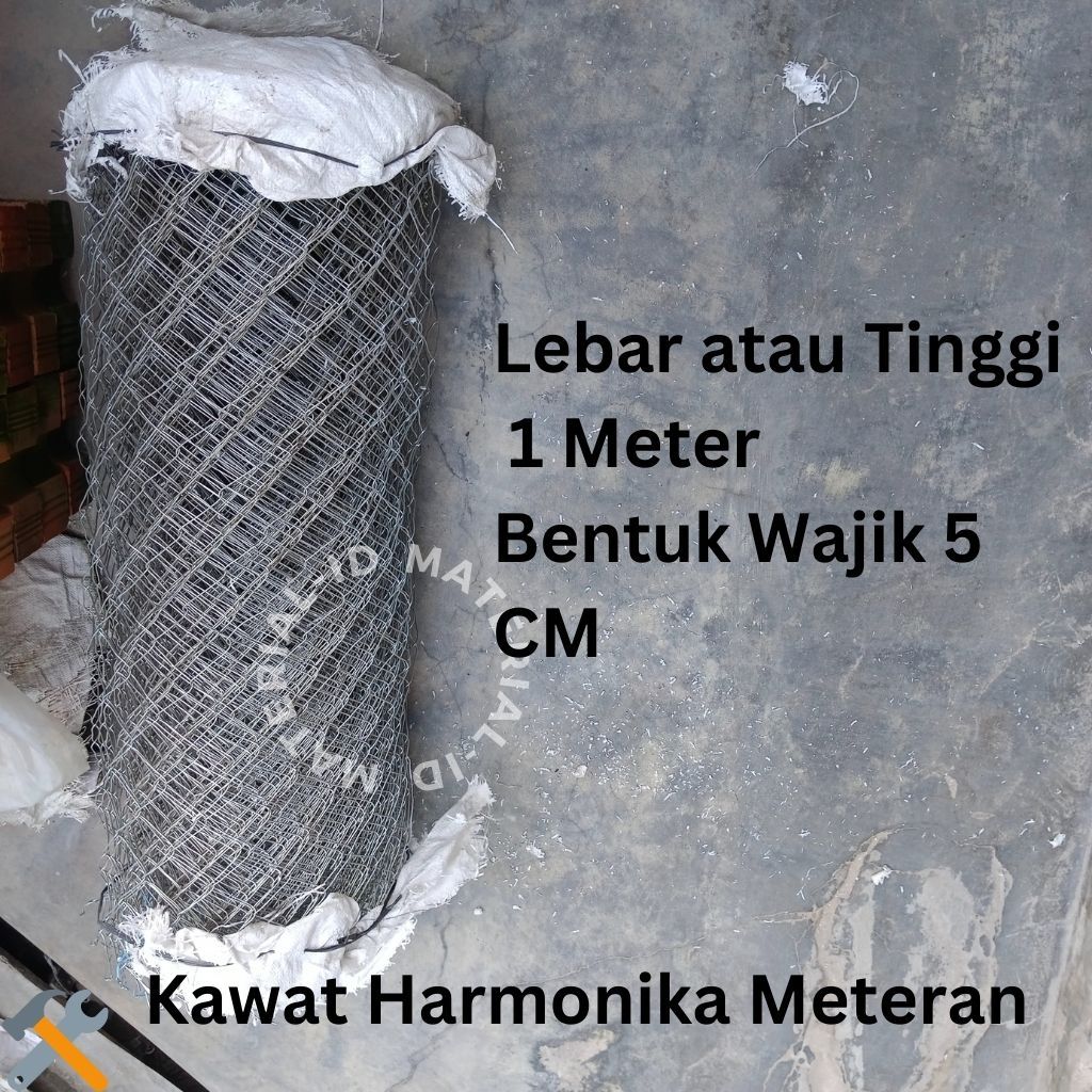 Kawat pagar wajik per meter/ Kawat harmonika/ Kawat pagar BWG 16 Las Kandang