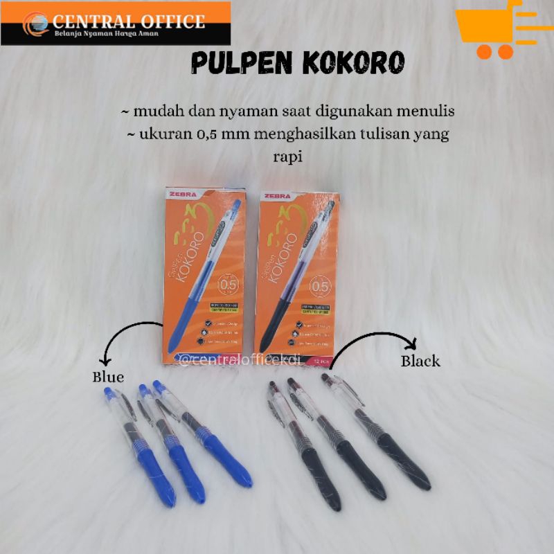 

Pulpen Gel Zebra Kokoro Tinta Hitam/Pulpen Gel Zebra Kokora Tinta Biru
