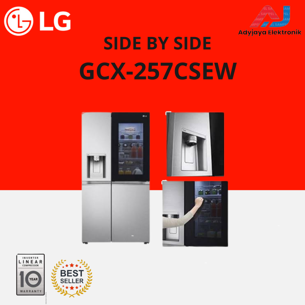 KULKAS SIDE BY SIDE LG GCX-257CSEW