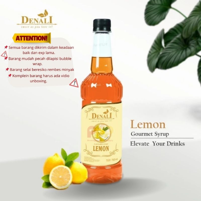 

Denali Syrup Lemon 750ml / Sirup Denali rasa Lemon