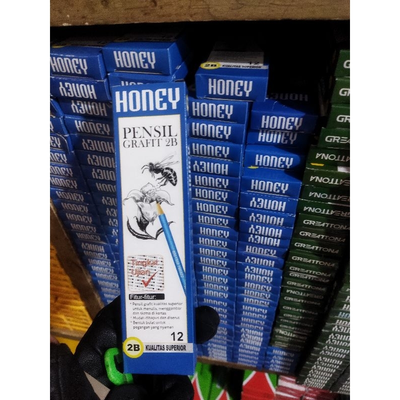 

PENSIL HONEY 2B / Pensil biru dan hijau isi 12 pcs