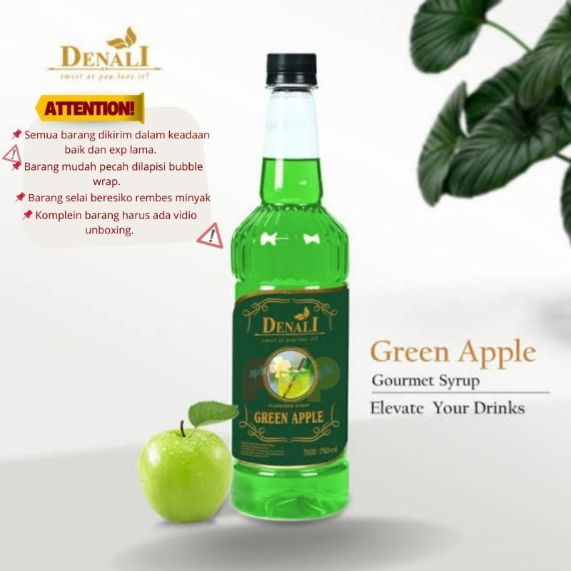 

Denali Syrup Green Apple 750ml / Sirup Denali Apel Hijau