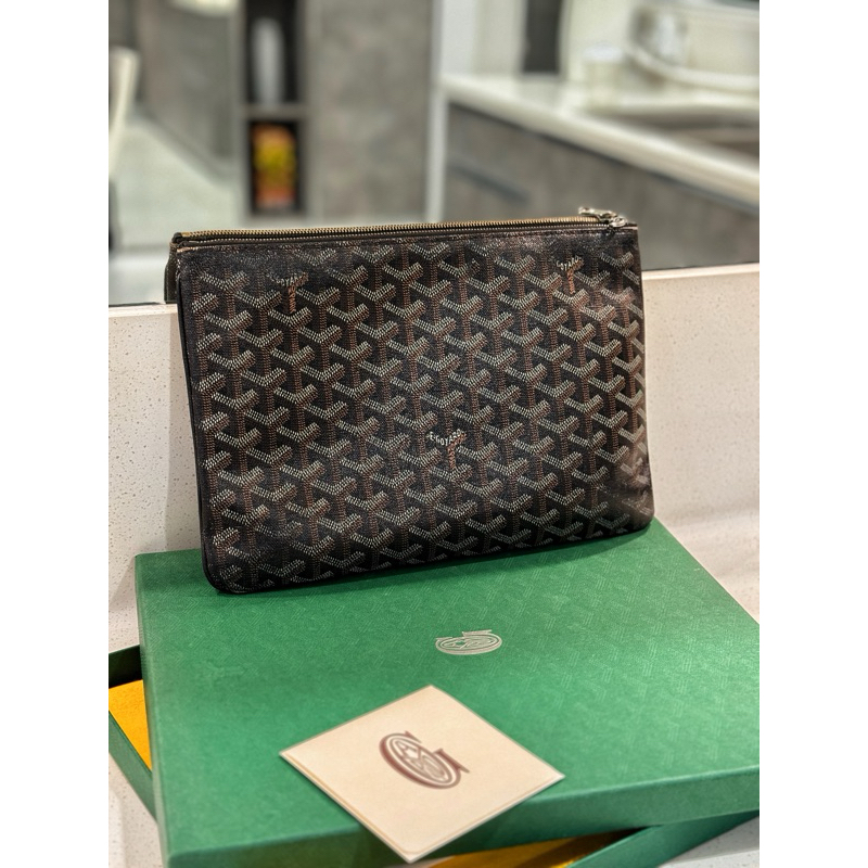 Clutch Goyard Flat Pouch Senat MM Black