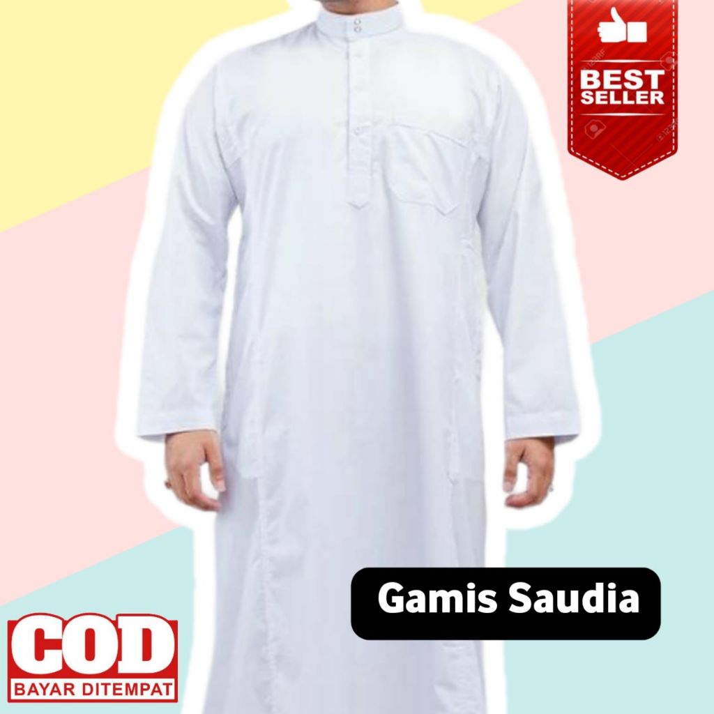 Jubah Putih Pria / Gamis Saudi / Gamis Pria Premium / Jubah Pria Hitam / Jubah Pria Putih / Jubah Pr