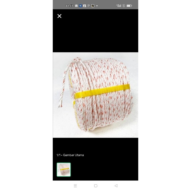 

Tali Nylon Putih 4mm Tali Bendera Tali Tarik Tambang Tali Nilon Putih 4 Mm Tali PPD 4mm Tali Tampar Per Meter