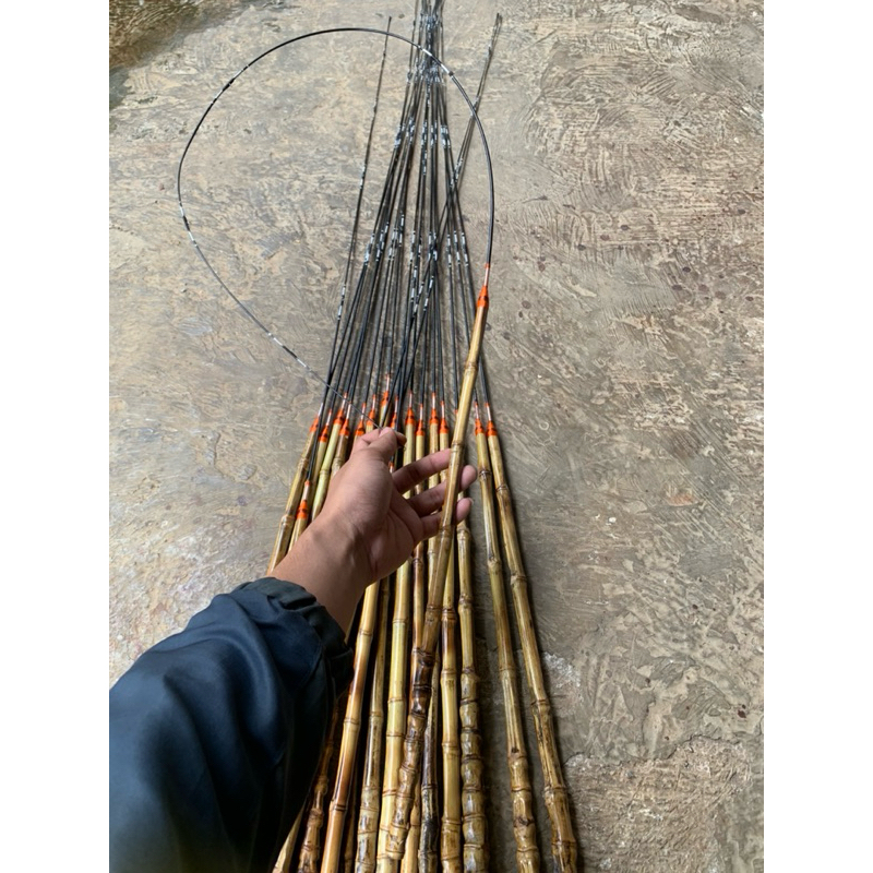 JORAN PANCING FIBER LENTUR GAGANG BAMBU CENDANI 120cm | micro fishing wader red devil
