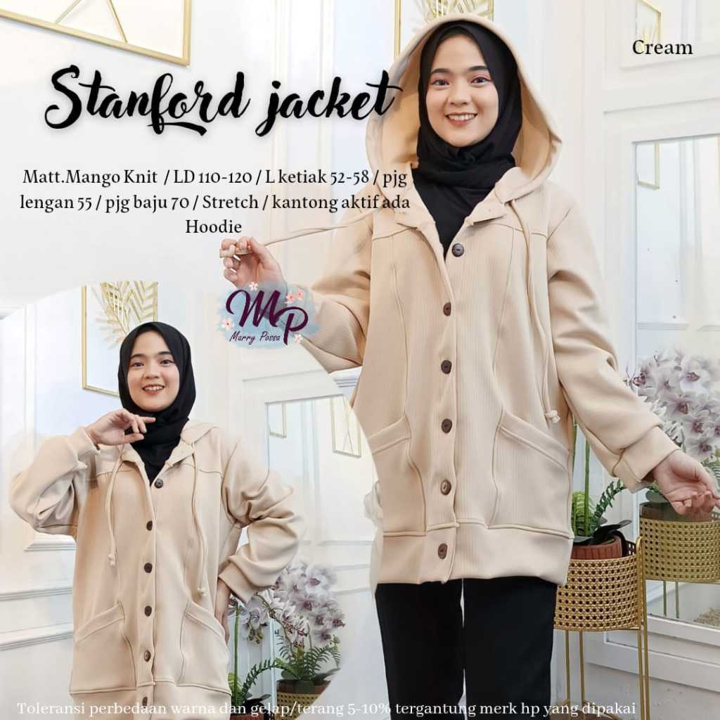 lebel ori MP stanford,jaket stanford,bahan knit minggo tebel,terbaru/terlaris,
