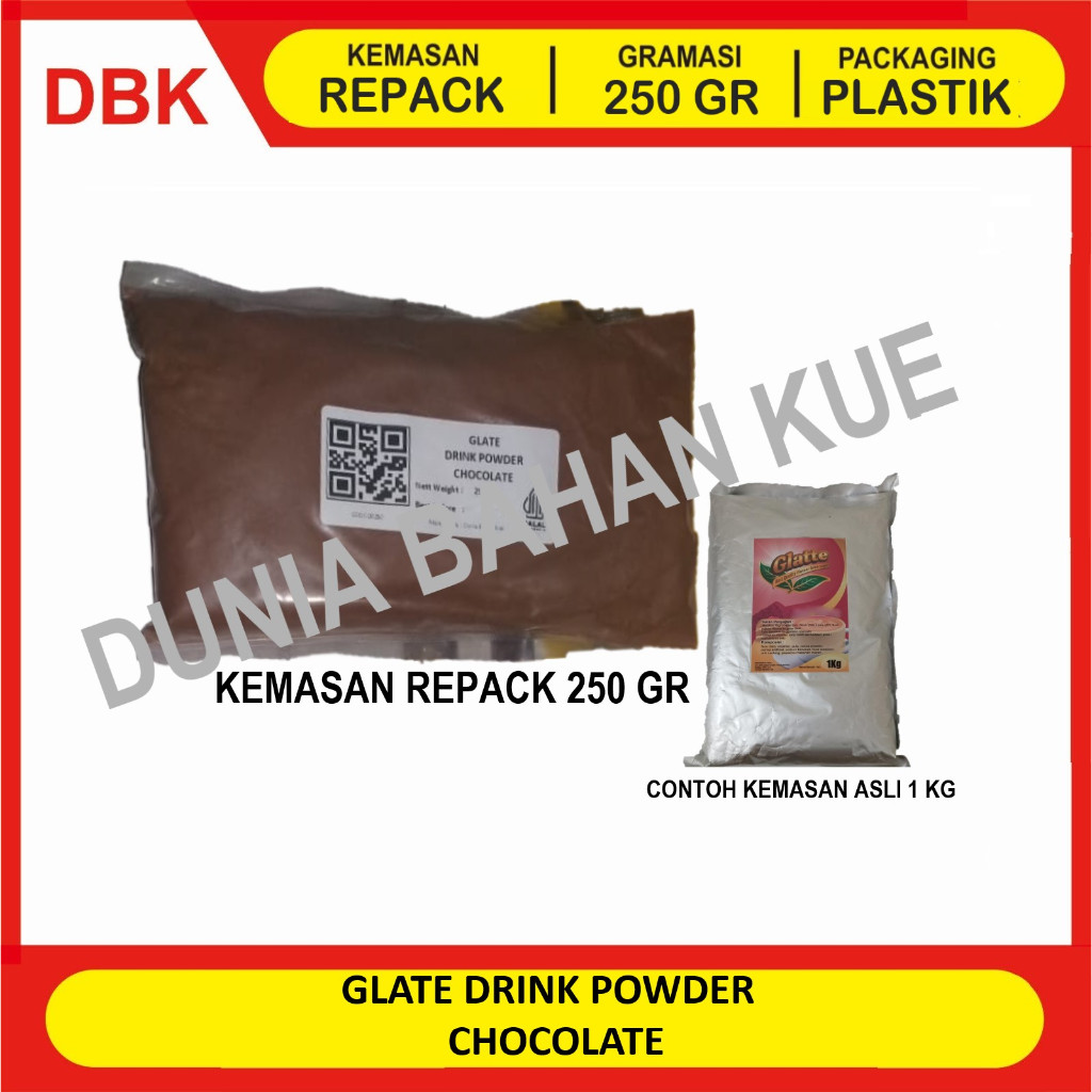 

GLATE DRINK POWDER BUBUK MINUMAN - REPACK 250 GR / BUBUK MINUMAN INSTAN