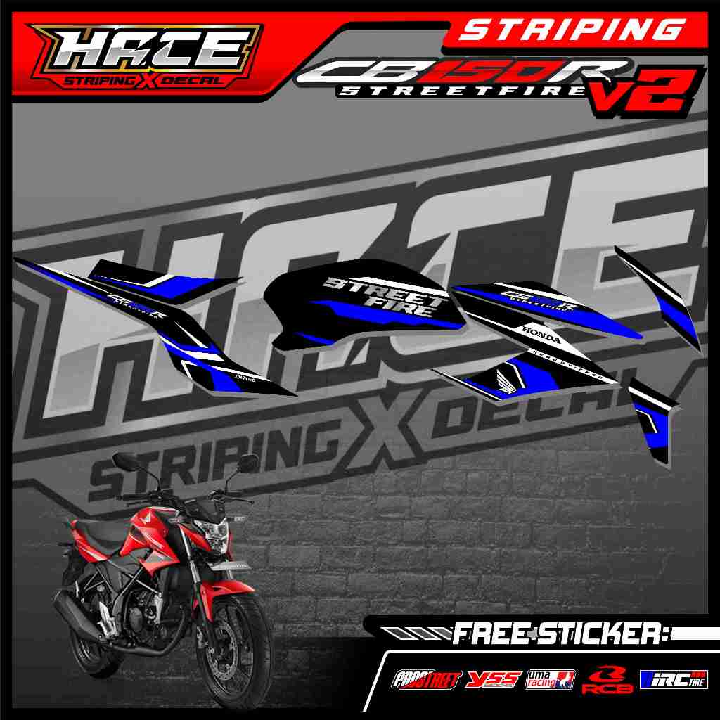 527 STRIPING STICKER CB 150R STREETFIRE V2 - STRIPING STICKER CB 150R STREETFIRE V2 PREMIUM GRAFIK
