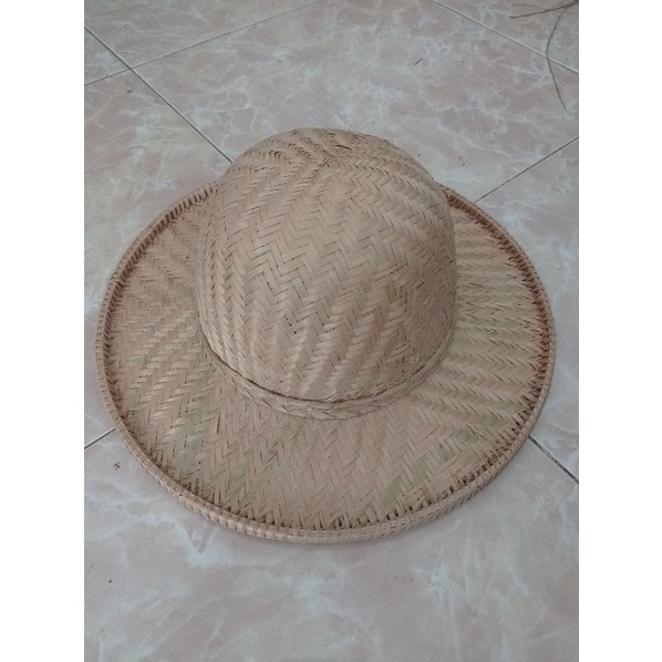 Topi anyam jerami / topi jerami / topi karnafal / topi petani / topi pantai / topi anyam unik