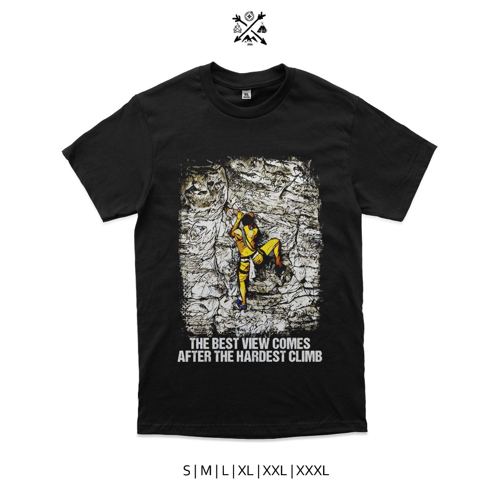 kaos panjat tebing tshirt climbing combed 24s