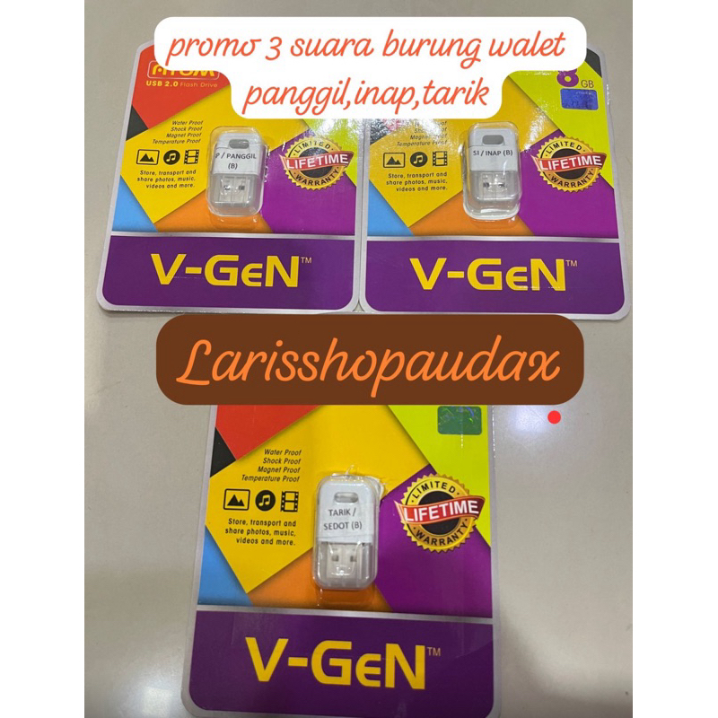 SUARA SUPER BURUNG WALET 3 USB/FLASHDISK PANGGIL, INAP & TARIK