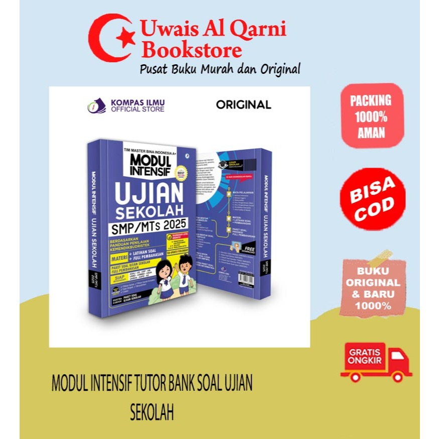 BEST SELLER ORIGINAL US SMP Terbaru Modul Intensif Ujian Sekolah SMP MTS 2025 - Edu Penguin