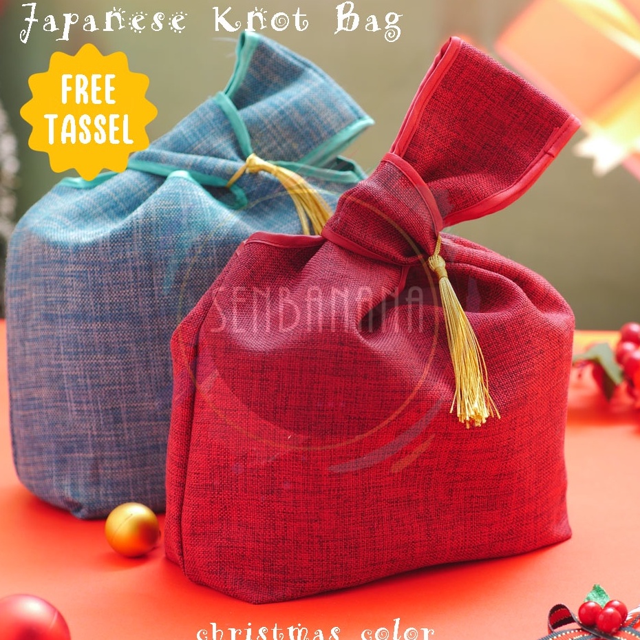 

Tas Hampers Natal Imlek Lebaran Idul Fitri Furoshiki Japanese Knot Bag