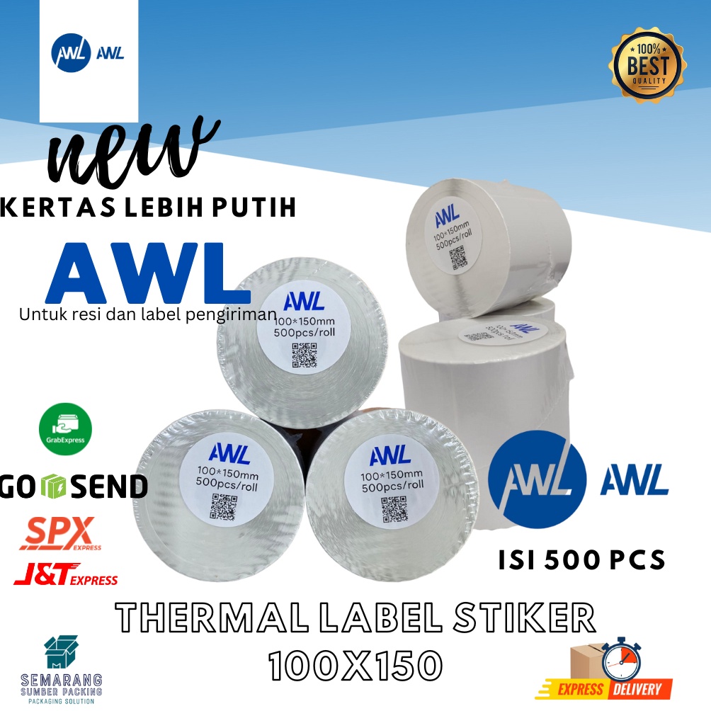 

Kertas label thermal stiker barcode 1x15mm isi 5 pcs rol resi termal 1x15 ART U9X9