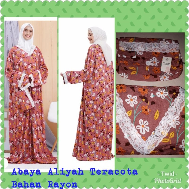 Mukenah Tazbiya Collection Abaya Aliyah Teracota