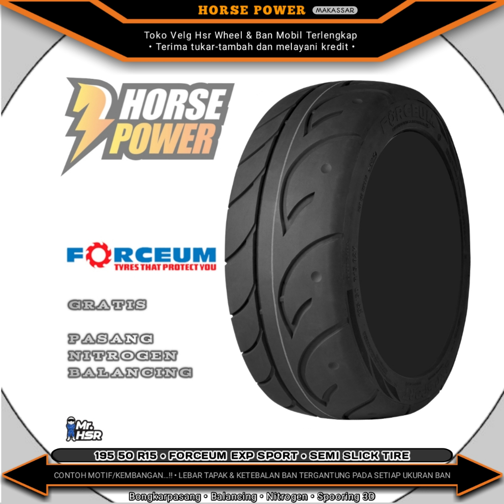 195/50 R15 • Forceum Exp Sport • Ban Mobil Semi Slick