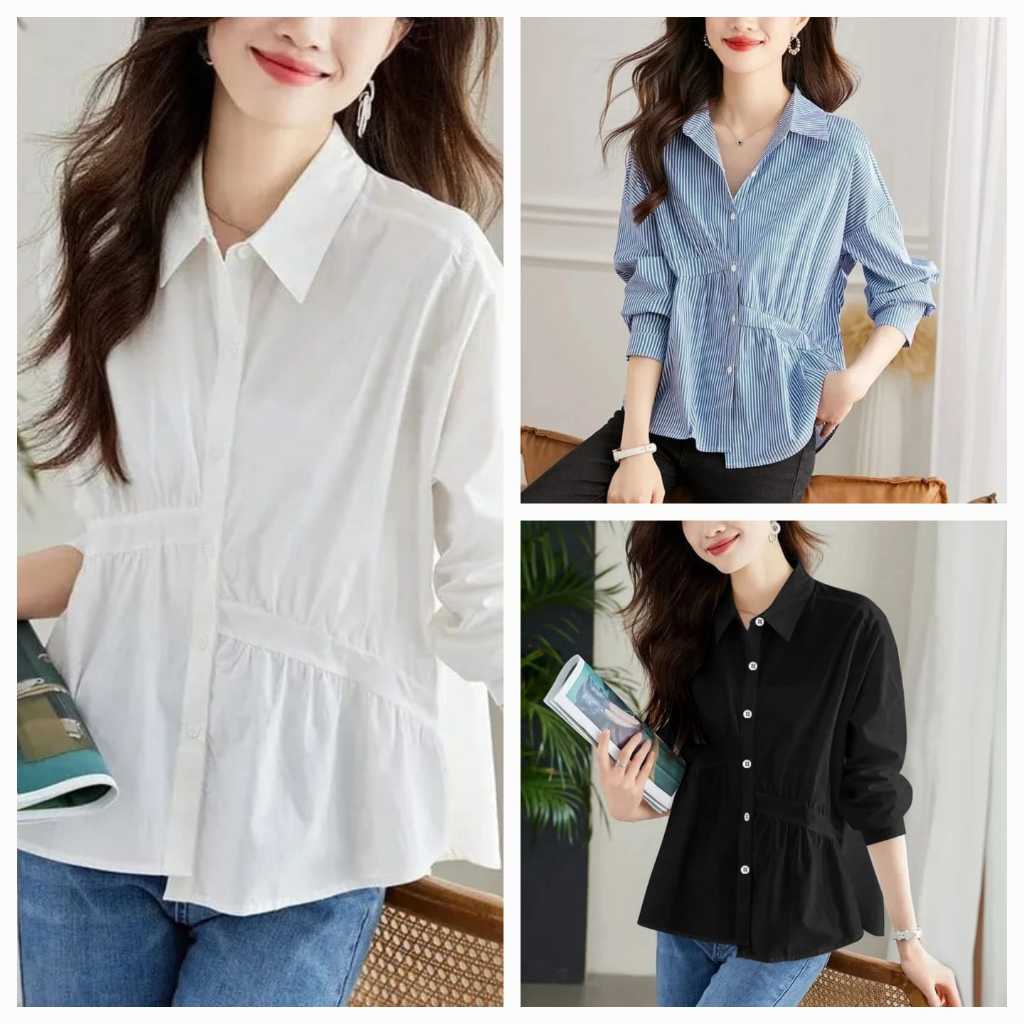 KEMEJA ATASAN WANITA JUMBO/BAJU KEKINIAN
