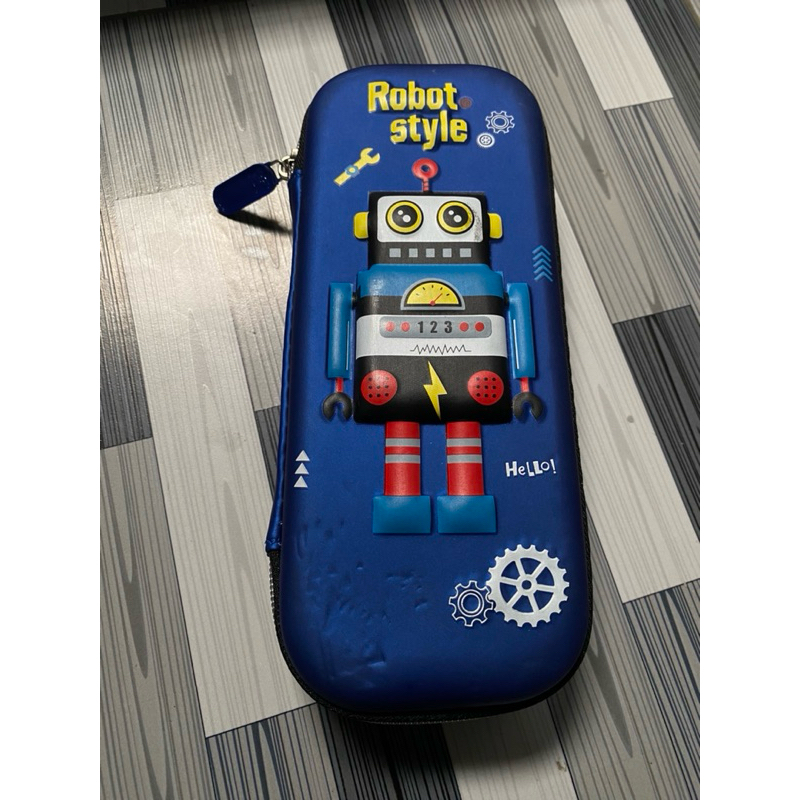 

kotak pensil robot hard pencil case preloved keren