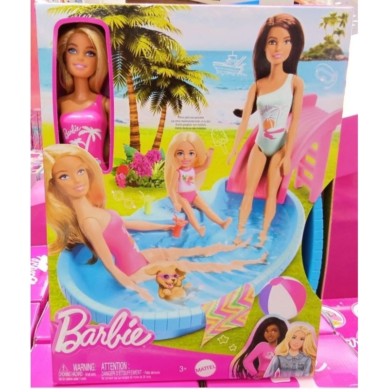 barbie doll and pool playset barbie play set boneka barbie set barbie pool