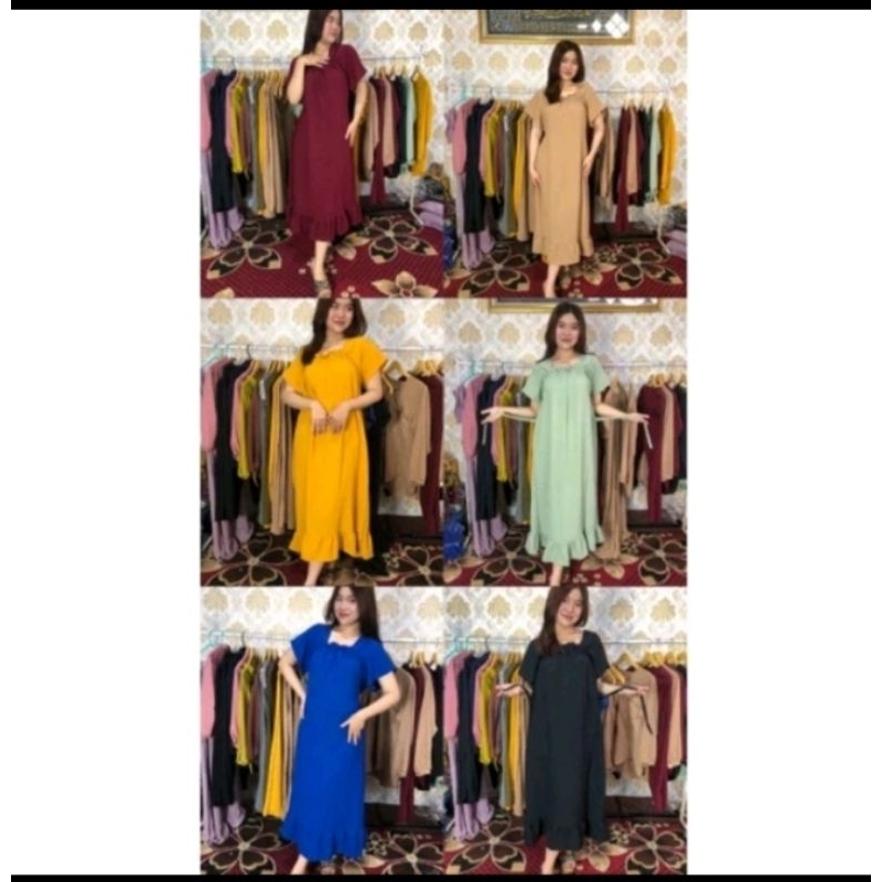 100 3 PCS DASTER FUJI CRINKLE AIRFLOW DASTER WANITA KEKINIAN TERBARU DASTER BUSUI DASTER REMAJA DAST