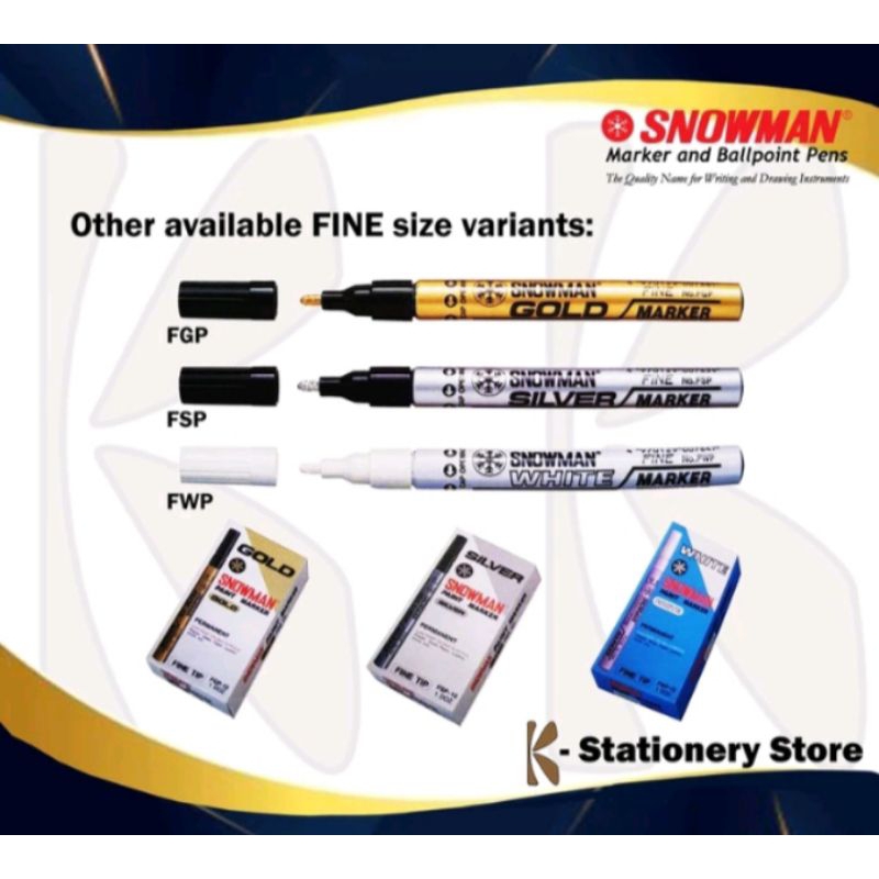 

Spidol snowman Fine nib