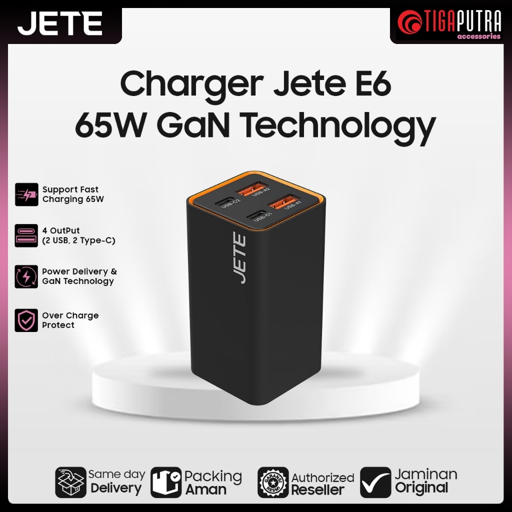 JETE Charger E6 65W Gan Technology