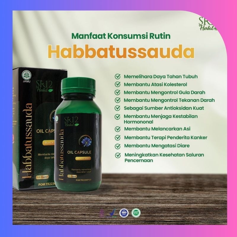 Habbatussauda Habasyi SR12 Herbal Premium Grade A Kapsul Oil Minyak Jintan Hitam