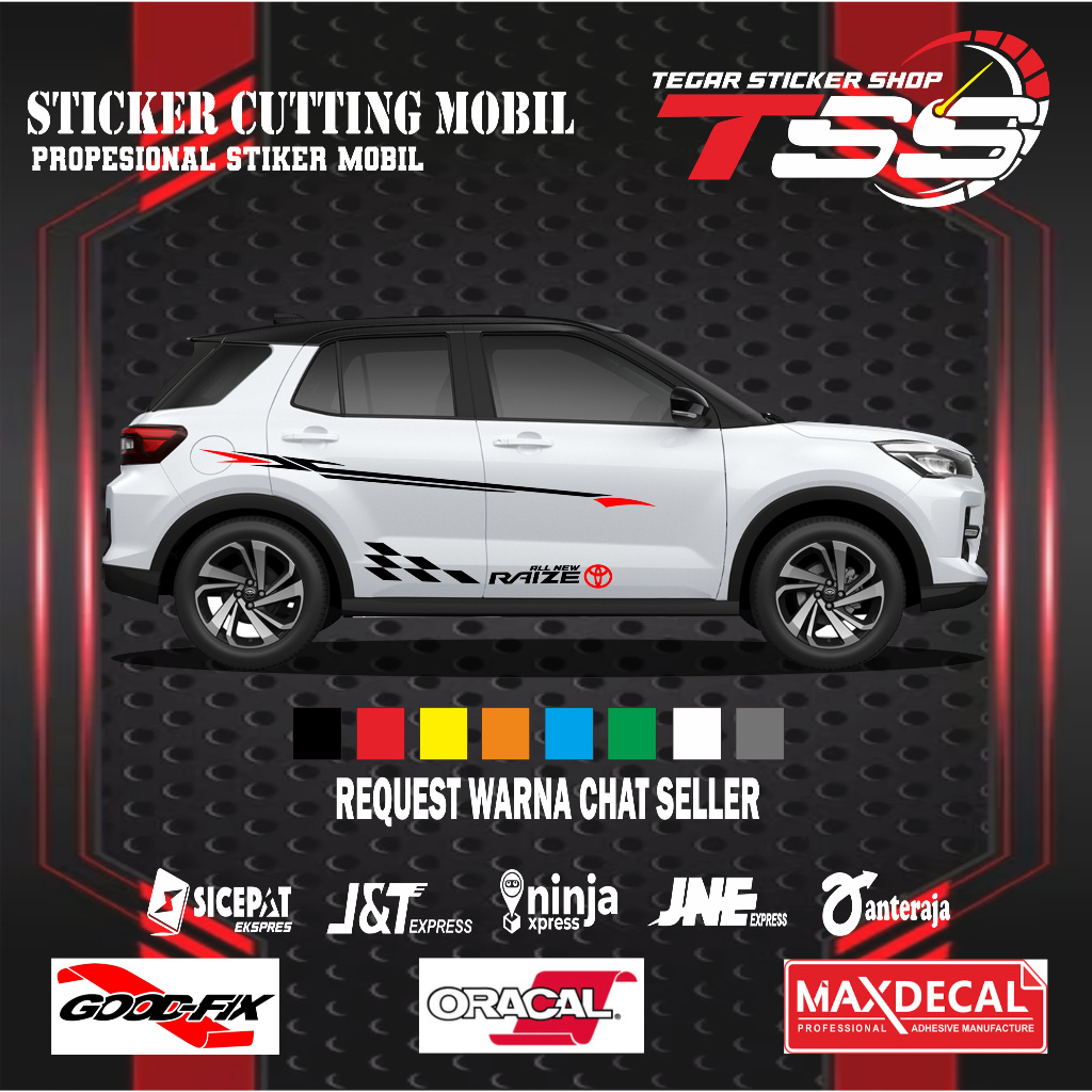 sticker mobil toyota raize sticker lis mobil toyota raize sticker mobil sticker motif variasi mobil