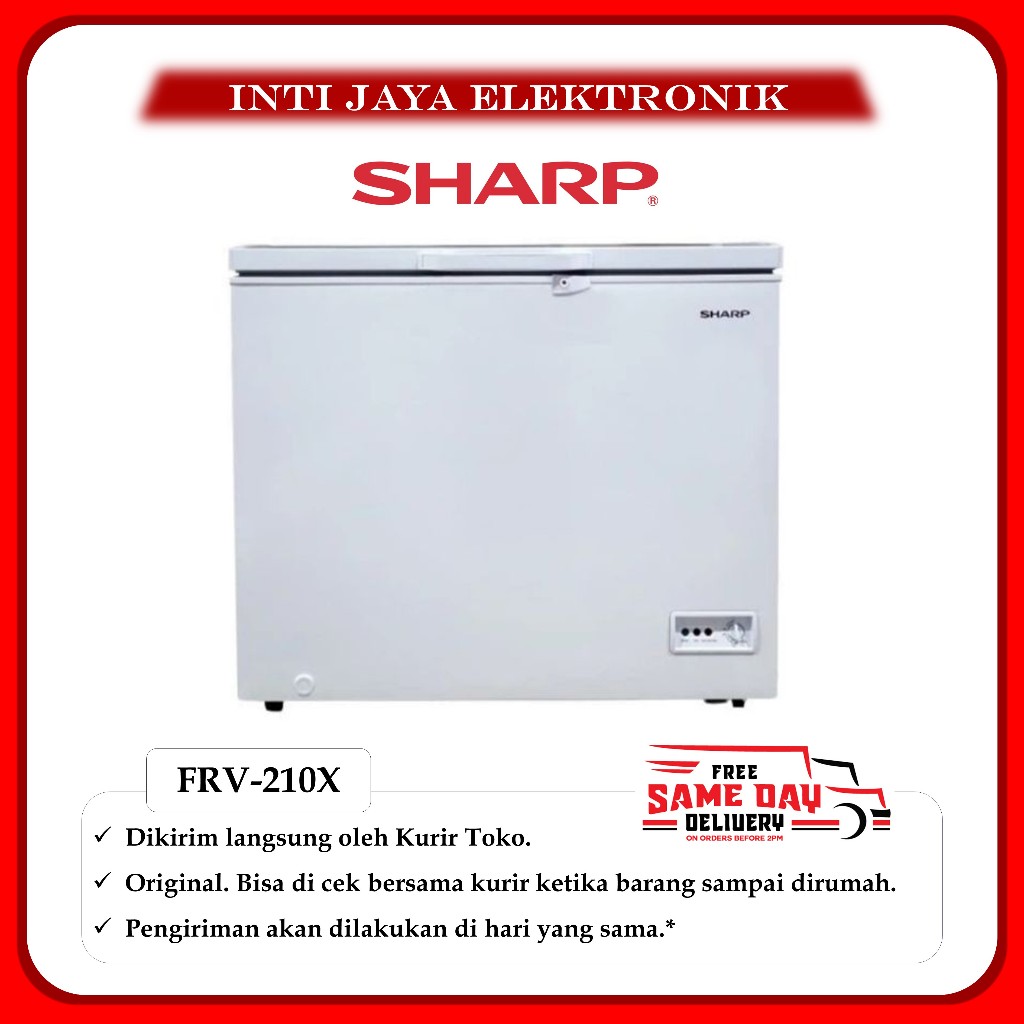 FREEZER BOX SHARP 212 LITER FRV-210X CHEST FREEZER FRV210X FRV 210X