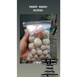 

PAKET BAKSO TETELAN KECIL PLUS URAT ISI 42 free bumbu komplit
