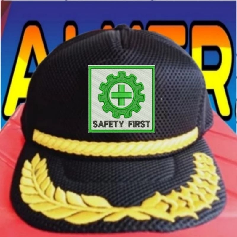 topi bordir safety first topi safety first topi jaring safety first topi kerja safety first topi kes