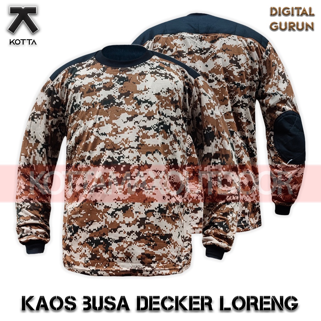 KAOS DECKER LORENG TELUK GURUN - KAOS LORENG GURUN DIGITAL - KAOS PANJANG LORENG DIGITAL GURUN
