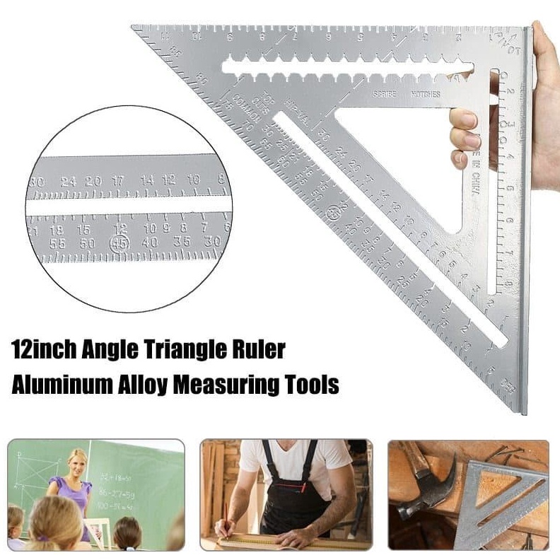 

ART N4M Speed Square 12 inch penggaris woodworking Siku Tukang segitiga