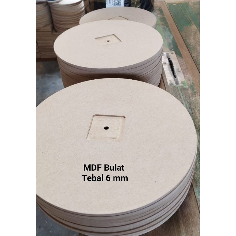 papan mdf bulat 6 mm diameter 30 cm (bahan jam dinding)